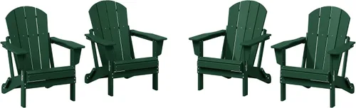 Vista 64 de WestinTrends Malibu Outdoor Patio HDPE Silla plegable de polietileno Negro