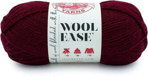 Vista 10 de Lion Brand Yarn, Wool-Ease - Ovillo de punto y ganchillo color rosa, 1