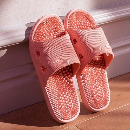 Vista 7 de Zapatillas de masaje de acupresión para fascitis plantar para mujeres, zapatillas de acupuntura para artritis, neuropatía, alivio del dolor