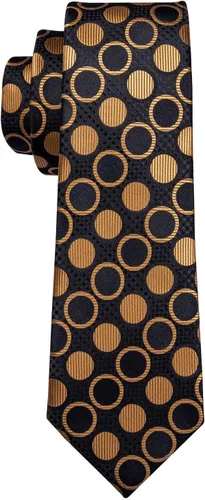 Vista 49 de Barry.Wang Corbatas de seda para hombre, diseño de lunares, gemelos cuadrados de bolsillo, gemelos para negocios, boda