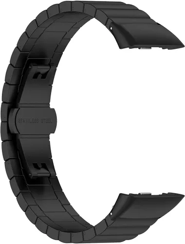 Vista 4 de FitTurn Correa de reloj compatible con Huawei Band 6, Huawei Honor Band 6/7, correa de metal de repuesto para Huawei Honor Band pulsera ajustable