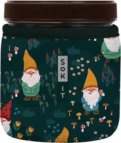 Vista 140 de Sok It IceCreamSok - Funda de neopreno aislada (flores abstractas, pintas de helado cónicas)