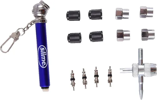 Vista 3 de Slime 2410 Mini kit de mantenimiento de neumáticos, esenciales para el cuidado de los neumáticos, compacto, juego de 14 piezas, 3.5 pulgadas