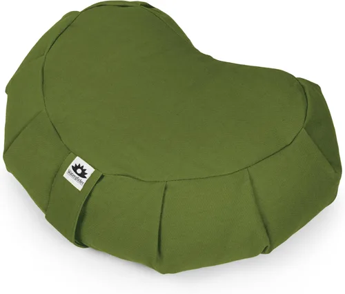 Vista 11 de Cojín de meditación (antracita) media luna, relleno de cáscara de trigo sarraceno, almohada o cojines de piso, asiento de yoga, Zafu, fabricado