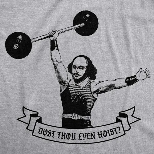 Vista 2 de Camiseta sin mangas para hombre, diseño de Dost Thou Even Hoist, Gris claro jaspeado