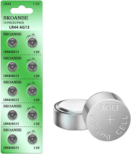 Vista 2 de SKOANBE 10 unidades AG13 LR44 303 A76 357 SR44 1.5V batería botón pilas de monedas