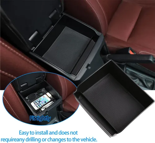 Vista 2 de Caja de almacenamiento para reposabrazos de automóvil, accesorios compatibles con Toyota Hilux REVO Hilux SR5 AN120 AN130 120 130 2015-2020