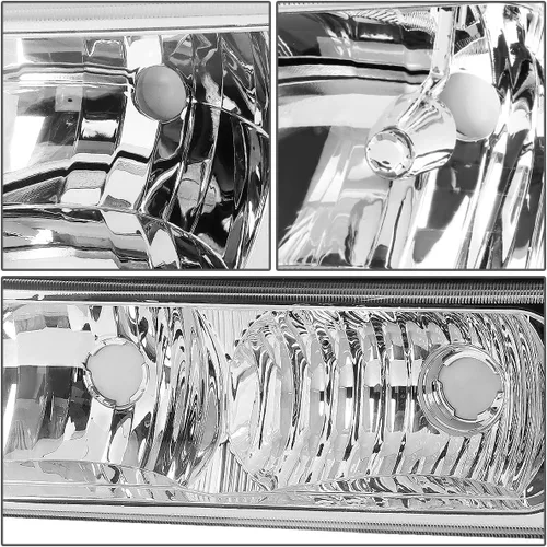 Vista 2 de DNA MOTORING Juego de montaje de faros Compatible con 2003-2006 Chevy Silverado 1500 2500 3500 1500 HD 2500 HD Avalanche 1500 2500, sin Cromo