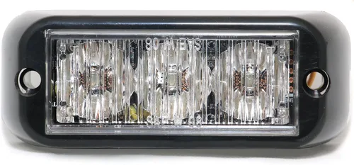 Vista 2 de Abrams SAE Clase 1 Serie T3 [Azul] 9W - 3 LED Policía EMS EMT Vehículo Camión Luz LED de rejilla para cabeza de montaje en superficie, luz
