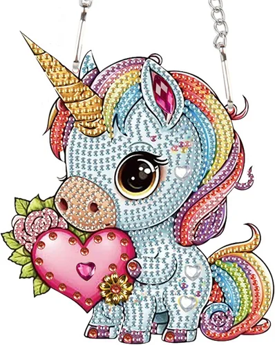 Vista 29 de AiYuanzsh Animal Parrot DIY Kits de Pintura de Arte de Diamante de Acrílico Colgante Pendientes de Arte de Diamante de Rinstone Especialmente
