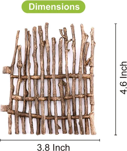 Vista 6 de Volnau Juego de 12 piezas de plástico de madera para valla de corral, accesorios para paneles de caballos, figuras de granja, figuras de animales