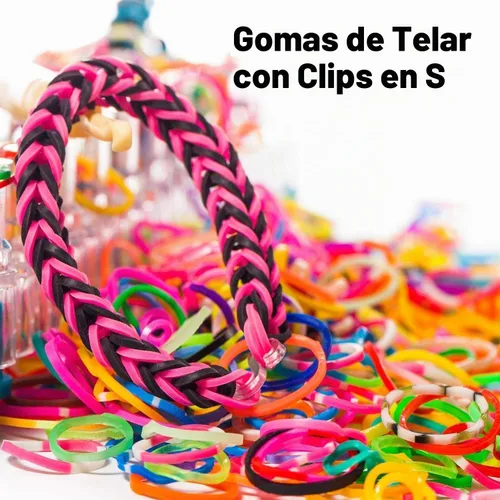 Vista 5 de Rolybag Juego de 400 piezas de coloridos clips en S para telar, conectores de plástico, kit de suplemento para pulseras de telar y hacer pulseras