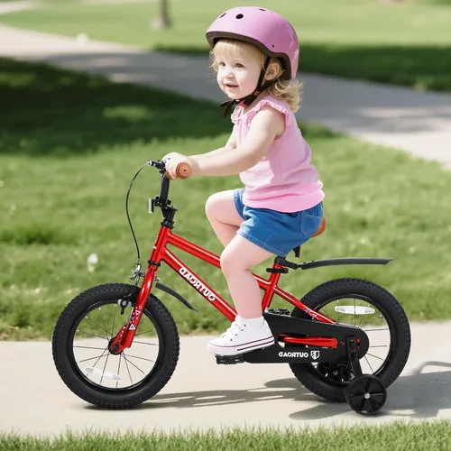 Vista 8 de Bicicleta plegable de 14/16/18 pulgadas con ruedas de entrenamiento, regalos para niñas y niños de 3 a 10 años, bicicleta para niños pequeños