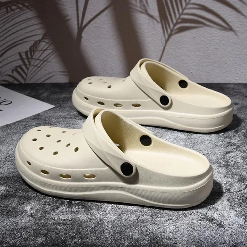 Vista 6 de Zuecos de jardín para mujer y hombre, con suela gruesa, unisex, ligeros, de secado rápido, cómodos, sin cordones, zapatos de agua, sandalias