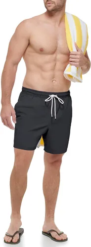Vista 5 de Calvin Klein Men's Standard Uv Protected Quick Dry Square Patch Logo Swim Trunk
