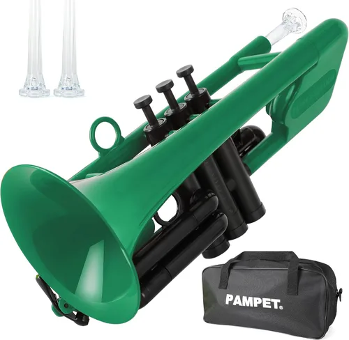 Vista 15 de PAMPET SEA LION - Juego de trompeta profesional de plástico Bb para estudiantes principiantes (negro)