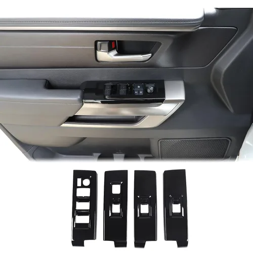 Vista 12 de Aunginsy Cubierta de Panel de Moldura de Botón de Elevación de Vidrio para Puerta de Automóvil Compatible con Toyota Tundra/Sequoia 2022-2025