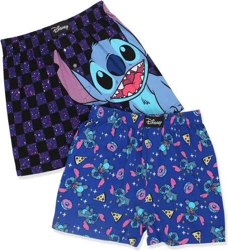 Vista 6 de Disney Lilo & Stitch - Pantalones cortos de algodón para hombre, con botones