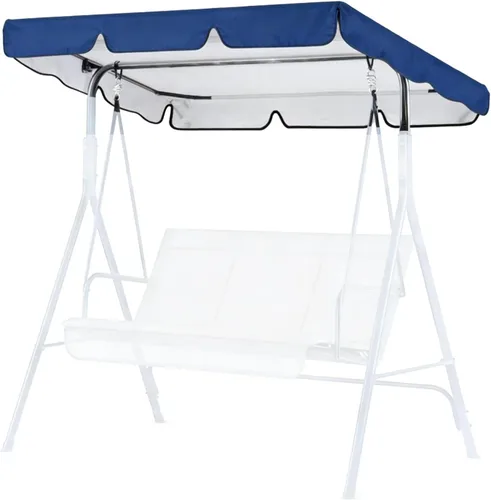 Vista 10 de Cubierta de repuesto para toldo de columpio de patio, resistente al agua, protección UV, 2 plazas, para porche, jardín, cubierta superior de Beige