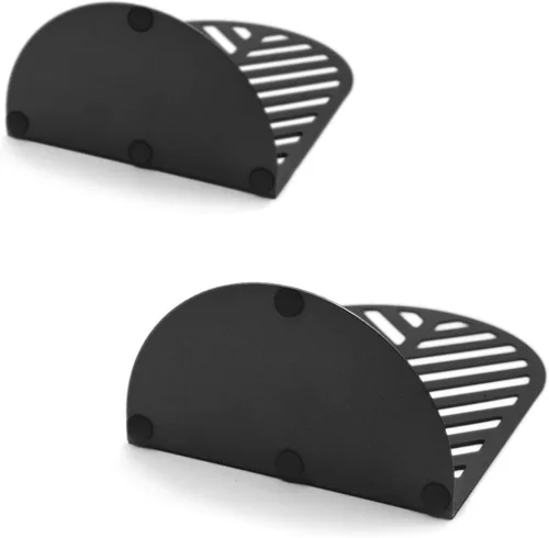 Vista 4 de QiMing Sujetalibros de hoja para libros pesados, 1 par de soportes metálicos para libros de oficina, regalo para adultos y niños (negro)