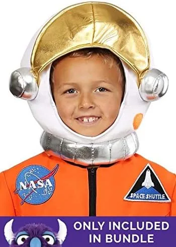 Vista 4 de Kid's Astronaut Costume White Astronaut Jumpsuit Costume for Kids