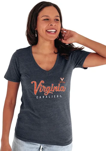 Vista 31 de Blue 84 NCAA - Camiseta de triple mezcla con cuello en V para mujer