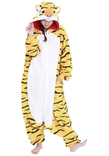 Vista 8 de Pijama Kigurumi de Tigre para Adulto Multicolor