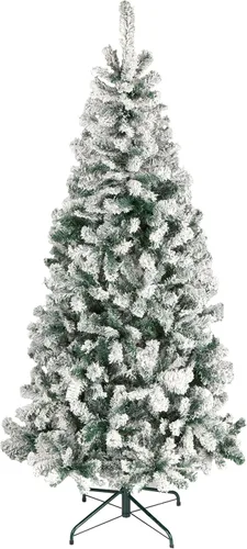 Vista 6 de National Tree Company First Traditions - Árbol de Navidad flocado de acacia, 4.5 pies