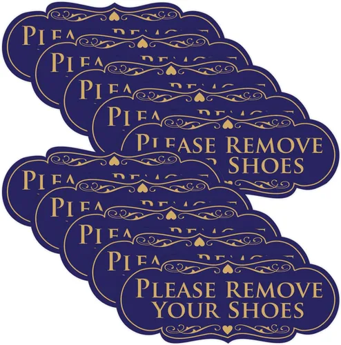 Vista 15 de Por favor, quítese los zapatos - Letrero de diseño