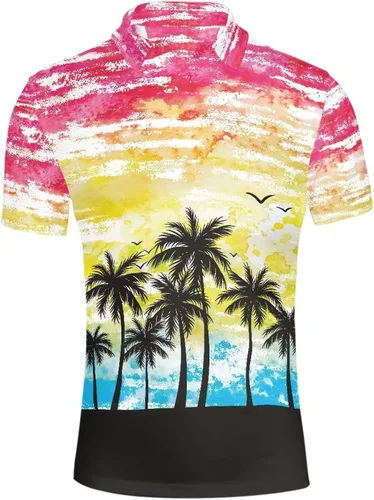 Vista 38 de HUGS IDEA Camiseta casual retro para hombre, diseño de calavera de manga corta Nota musical de hoja de otoño