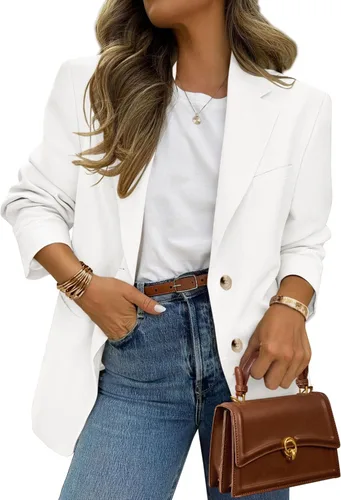Vista 24 de PRETTYGARDEN Blazers 2026 para mujer casual de negocios Caqui oscuro