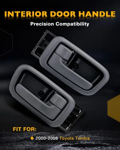 Vista 2 de Gledewen Manijas de Puerta Interior con Bisel (Par), Compatible con Toyota Tundra 2000-2006, Gris Oscuro, Conductor Delantero Izquierdo y Pasajero