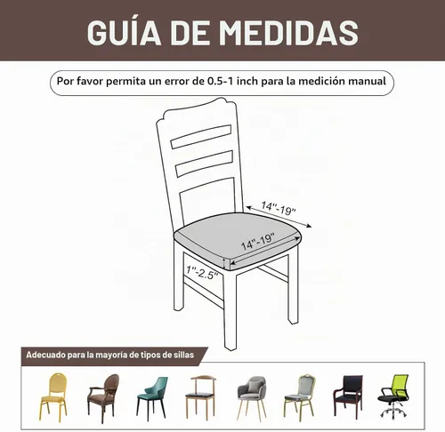 Vista 5 de Genina Fundas de asiento de silla impermeables para comedor, funda protectora para cocina, hotel (4, patrón 1-beige)