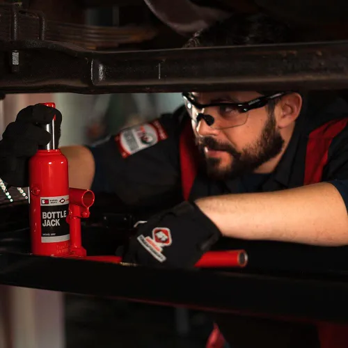 Vista 4 de AFF Super Duty Gato hidráulico de botella de 4 toneladas, manual, cilindro soldado, construcción de acero de alta calidad, base forjada y soldada