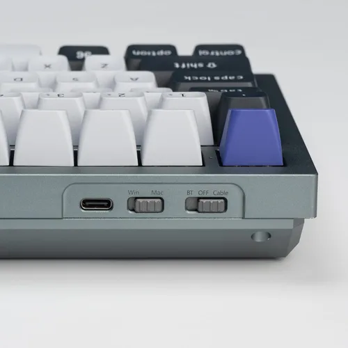 Vista 8 de Keychron Q6 Pro Teclado mecánico inalámbrico Bluetooth de aluminio completo para Mac Windows Linux, perilla programable QMKVIA de tamaño completo