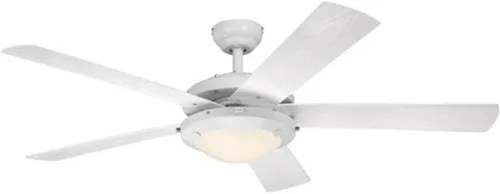 Vista 10 de Ventilador Westinghouse Lighting Comet de techo, para interiores y exteriores, con luz Negro mate