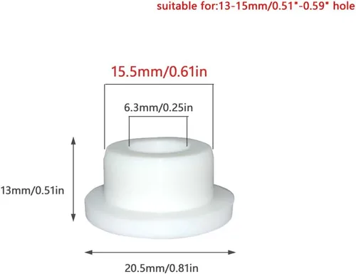Vista 3 de Paquete de 5 cubiertas de chorro para bañera de hidromasaje de 0.591 in, 3/5 pulgadas, tapones de silicona para tapones de tapón de silicona