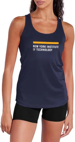 Vista 422 de Camiseta deportiva sin mangas oficial de NCAA Collegiate para mujer, con espalda cruzada, colección con logotipo primario