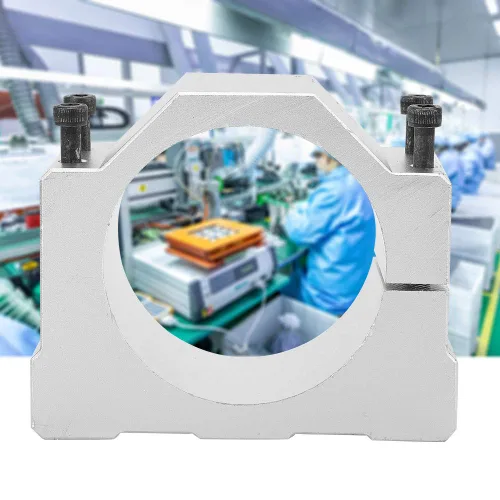 Vista 2 de Soporte de motor CNC, abrazadera de montaje de motor de husillo de aluminio con tornillos, juego de herramientas para husillo CNC grabado máquina
