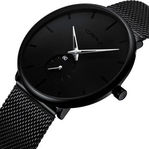Vista 2 de MensWatchesUltra-ThinMinimalistWaterproof-FashionWristWatchforMenUnisexDresswithStainlessSteelMeshBand