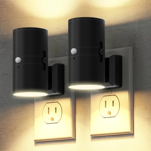Vista 18 de Briignite - Luces nocturnas led enchufables, 3CCT, sensor de anochecer a amanecer, de 3000 K, regulable para pasillo, dormitorio, escalera, paquete