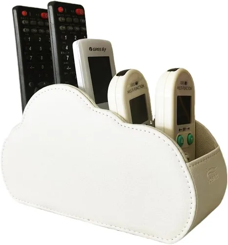 Vista 12 de Organizador de control remoto de piel con 5 compartimentos espaciosos