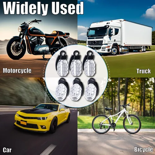 Vista 81 de 4 tapas de válvula de neumático de granada cromada, tapas de válvula de neumático de acero inoxidable para automóviles, camiones, SUV, motocicletas