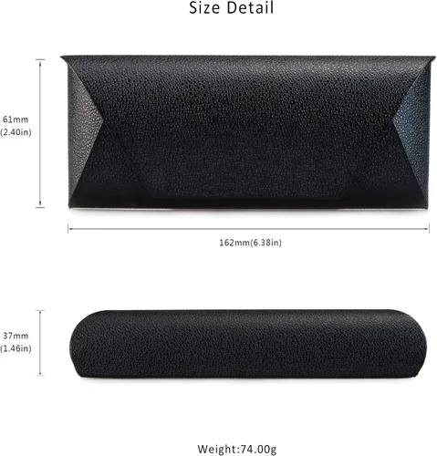 Vista 3 de LifeArt Funda rígida para gafas de sol funda de piel sintética de moda ligera