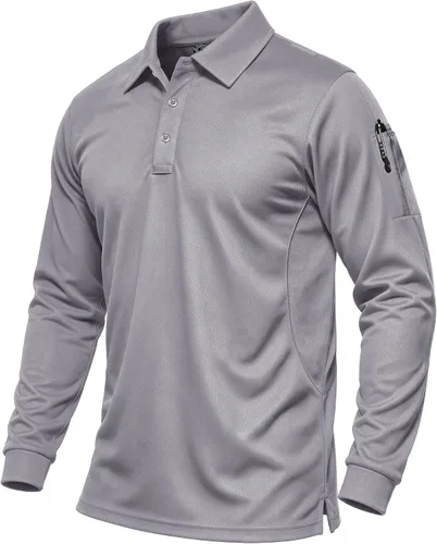 Vista 14 de Haimont Men's Long Sleeve Quick-Dry Performance Polo Shirt 3-Manga larga.