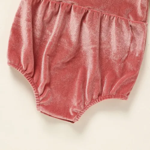 Vista 27 de GRNSHTS Ropa de primer cumpleaños para niña de terciopelo de un año de edad, mameluco de manga larga + diadema, 2 piezas de trajes de pastel