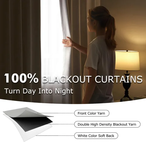 Vista 3 de MIULEE Cortinas de Lino Natural con Pliegues Pinzados Opacas de 84 Pulgadas de Largo, Cortinas con Pliegues Pinzados con Ganchos para Dormitorio