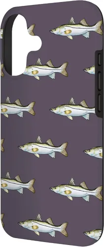 Vista 2 de Grey Snook Pattern Saltwater Fish Case for iPhone 17
