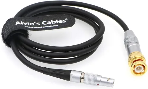 Vista 3 de Alvin's Cables Cable de salida de código de tiempo de 5 pines macho a BNC SMPTE para dispositivos de sonido ARRI Mini