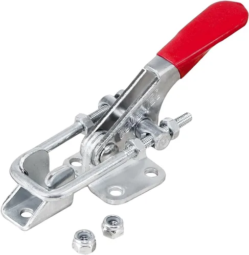 Vista 14 de POWERTEC 48 pulgadas universal T-Track 2PK con abrazadera de palanca de sujeción horizontal 4 unidades y placa de montaje para plantillas